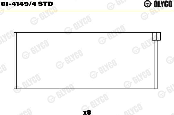 Glyco 01-4149/4 STD - шатуни підшипник autocars.com.ua