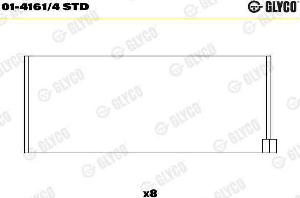 Glyco 01-4161/4 STD - шатуни підшипник autocars.com.ua