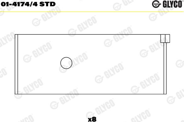 Glyco 01-4174/4 STD - шатуни підшипник autocars.com.ua