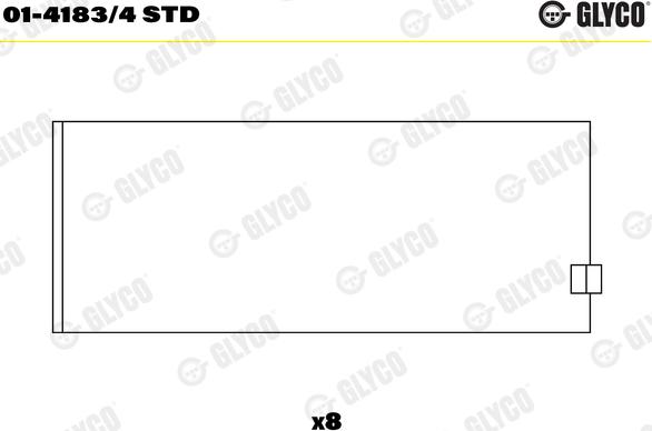 Glyco 01-4183/4 STD - шатуни підшипник autocars.com.ua