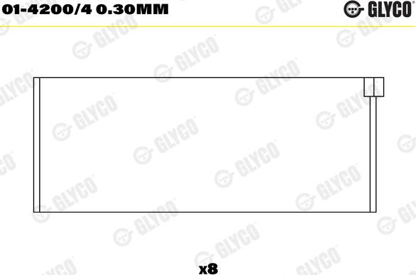 Glyco 01-4200/4 0.30mm - Вкладиші шатунні autocars.com.ua