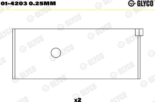 Glyco 01-4203 0.25mm - шатуни підшипник autocars.com.ua