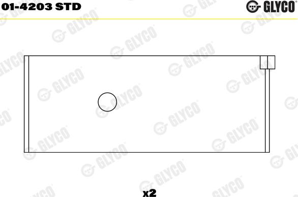 Glyco 01-4203 STD - шатуни підшипник autocars.com.ua