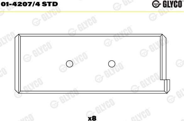 Glyco 01-4207/4 STD - шатуни підшипник autocars.com.ua