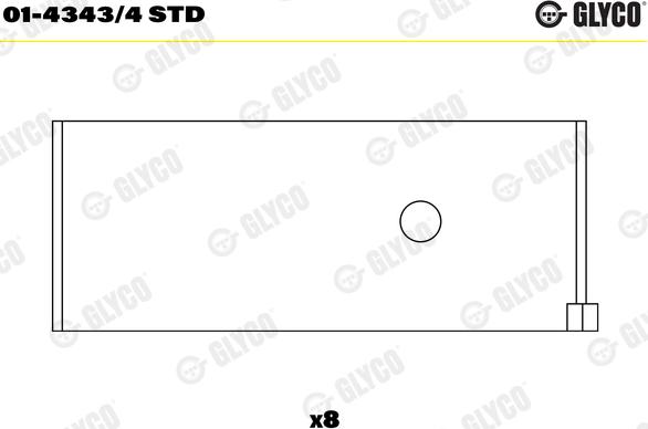 Glyco 01-4343/4 STD - Шатунный подшипник avtokuzovplus.com.ua