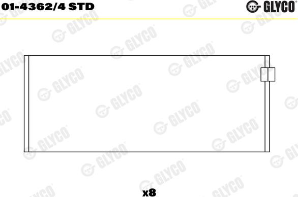 Glyco 01-4362/4 STD - шатуни підшипник autocars.com.ua