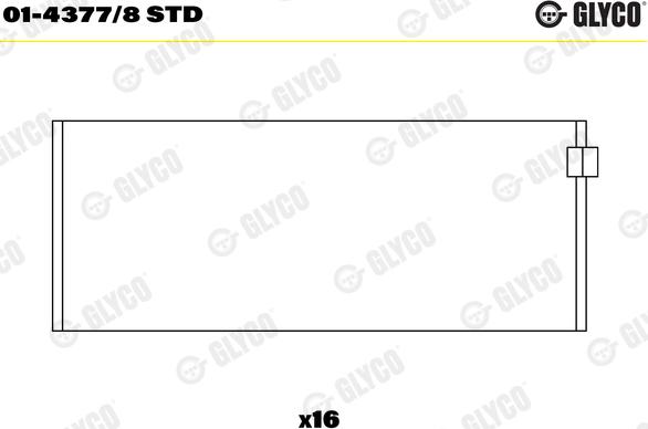 Glyco 01-4377/8 STD - шатуни підшипник autocars.com.ua