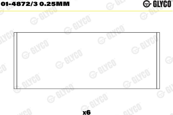 Glyco 01-4872/3 0.25MM - Шатунный подшипник avtokuzovplus.com.ua