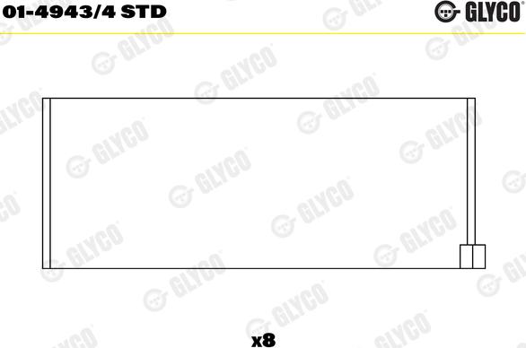 Glyco 01-4943/4 STD - шатуни підшипник autocars.com.ua