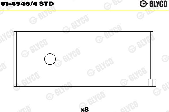 Glyco 01-4946/4 STD - шатуни підшипник autocars.com.ua