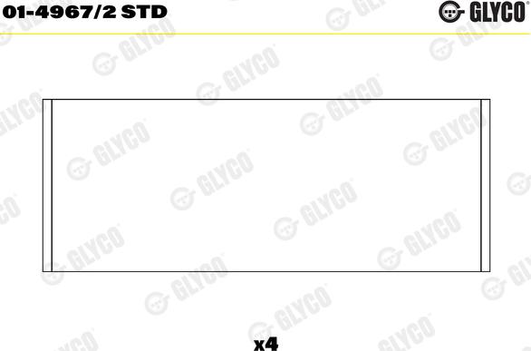 Glyco 01-4967/2 STD - Шатунный подшипник avtokuzovplus.com.ua