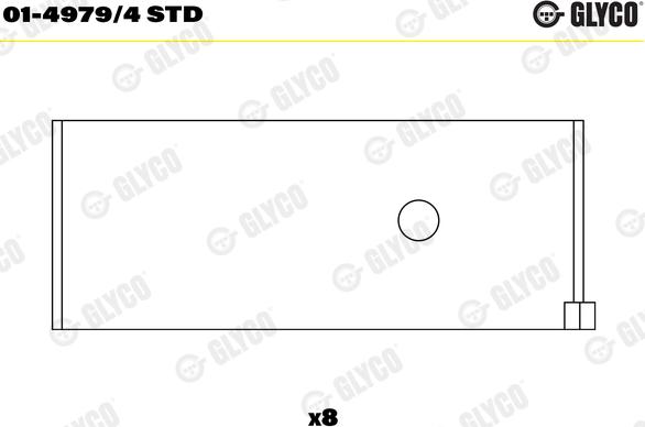 Glyco 01-4979/4 STD - шатуни підшипник autocars.com.ua