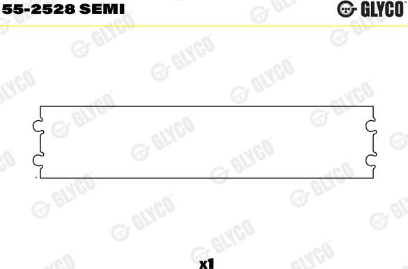 Glyco 552528SEMI - Втулка подшипника, шатун avtokuzovplus.com.ua