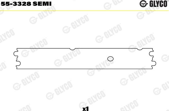 Glyco 55-3328 SEMI - Втулка підшипника, шатун autocars.com.ua