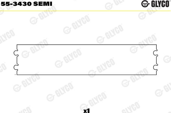 Glyco 55-3430 SEMI - Втулка подшипника, шатун avtokuzovplus.com.ua