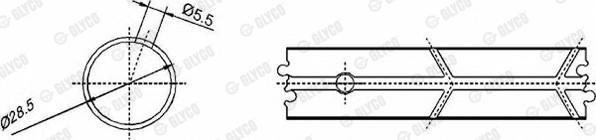 Glyco 55-3625 SEMI - Втулка подшипника, шатун avtokuzovplus.com.ua