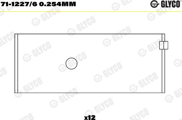 Glyco 71-1227/6 0.254mm - Шатунный подшипник avtokuzovplus.com.ua