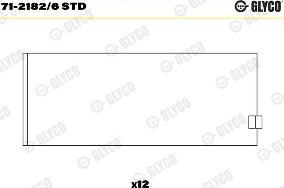 Glyco 71-2182/6 STD - шатуни підшипник autocars.com.ua