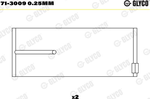 Glyco 71-3009 0.25mm - Шатунный подшипник avtokuzovplus.com.ua