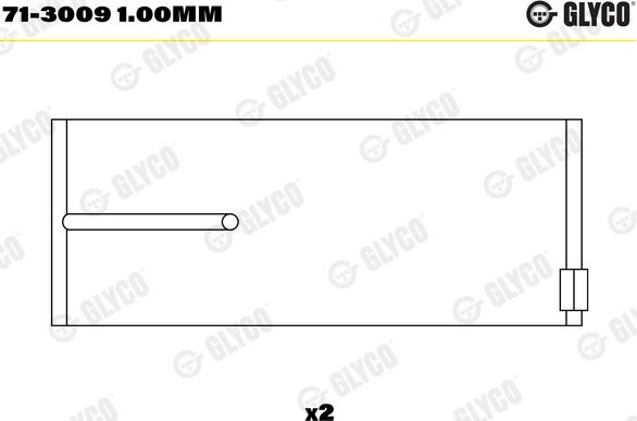 Glyco 71-3009 1.00mm - Шатунный подшипник avtokuzovplus.com.ua