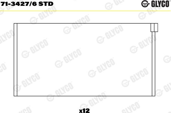 Glyco 71-3427/6 STD - Шатунный подшипник avtokuzovplus.com.ua