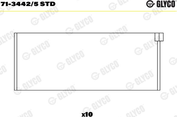 Glyco 71-3442/5 STD - шатуни підшипник autocars.com.ua