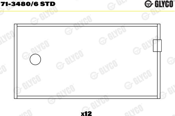 Glyco 71-3480/6 STD - шатуни підшипник autocars.com.ua