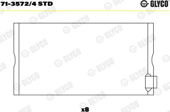 Glyco 71-3572/4 STD - шатуни підшипник autocars.com.ua