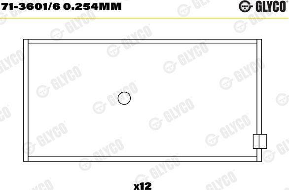 Glyco 71-3601/6 0.254mm - Шатунный подшипник avtokuzovplus.com.ua