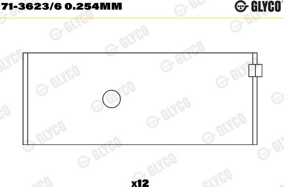 Glyco 71-3623/6 0.254mm - шатуни підшипник autocars.com.ua