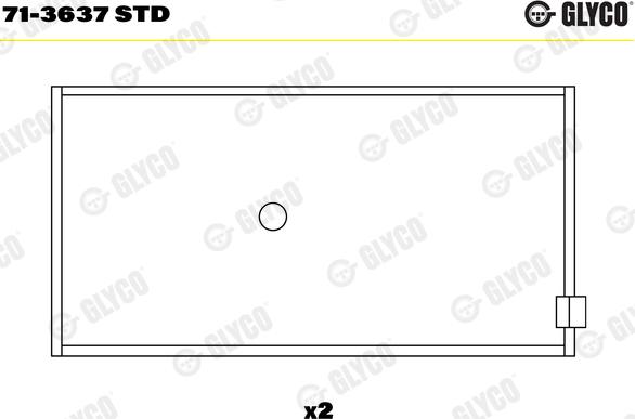 Glyco 71-3637 STD - Шатунный подшипник avtokuzovplus.com.ua