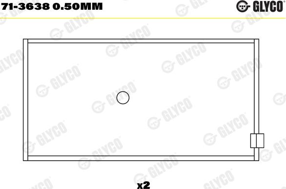 Glyco 71-3638 0.50mm - Шатунный подшипник avtokuzovplus.com.ua