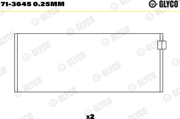 Glyco 71-3645 0.25mm - шатуни підшипник autocars.com.ua