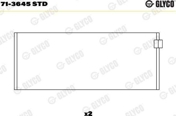 Glyco 71-3645 STD - шатуни підшипник autocars.com.ua