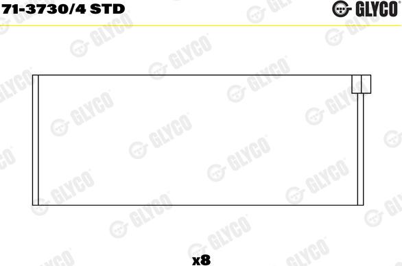 Glyco 71-3730/4 STD - шатуни підшипник autocars.com.ua