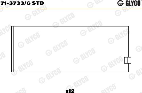 Glyco 71-3733/6 STD - шатуни підшипник autocars.com.ua