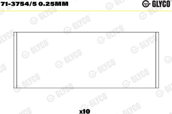 Glyco 71-3754/5 0.25mm - Шатунный подшипник avtokuzovplus.com.ua