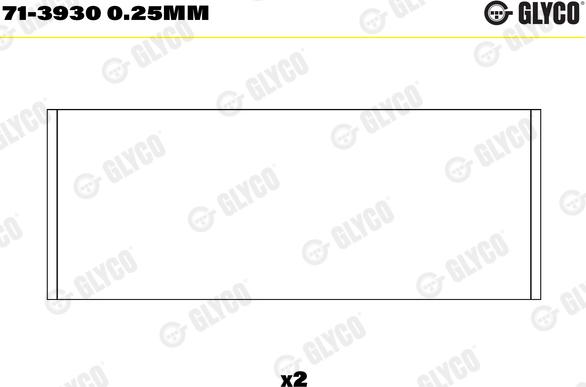 Glyco 71-3930 0.25mm - шатуни підшипник autocars.com.ua