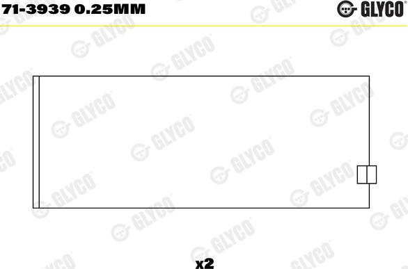 Glyco 71-3939 0.25mm - шатуни підшипник autocars.com.ua