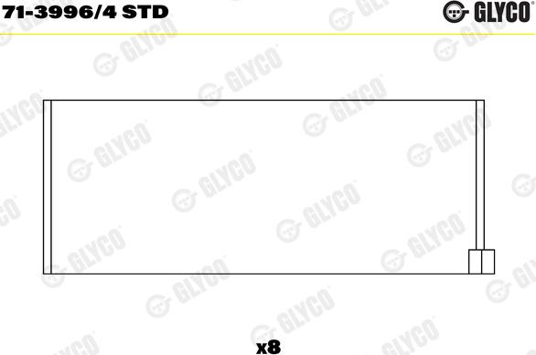 Glyco 71-3996/4 STD - шатуни підшипник autocars.com.ua