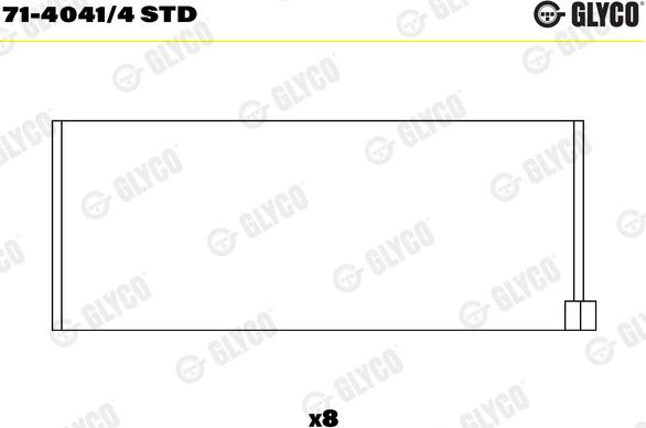 Glyco 71-4041/4 STD - шатуни підшипник autocars.com.ua