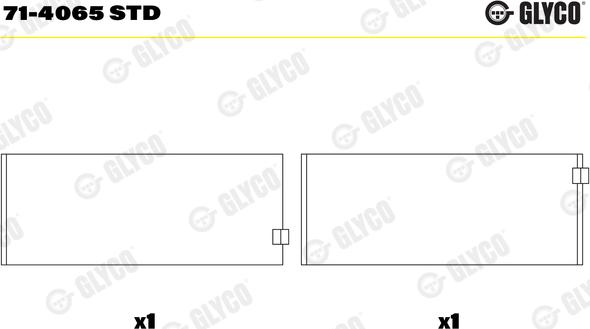 Glyco 71-4065 STD - шатуни підшипник autocars.com.ua