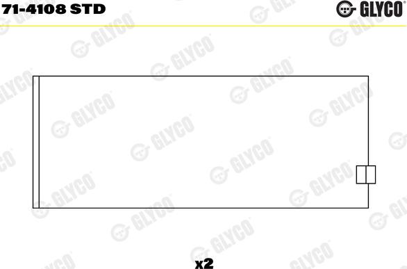 Glyco 71-4108 STD - Шатунный подшипник avtokuzovplus.com.ua