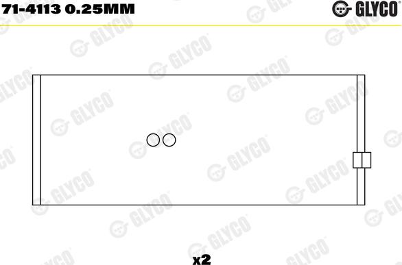 Glyco 71-4113 0.25mm - шатуни підшипник autocars.com.ua