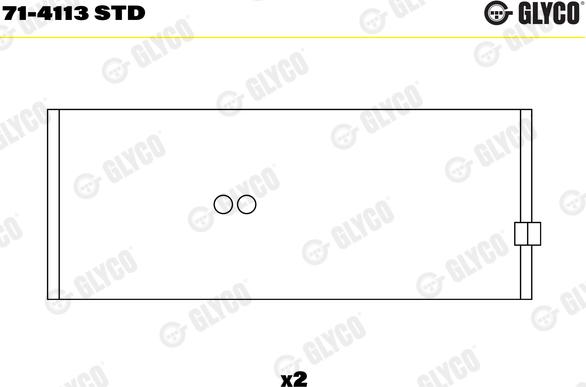 Glyco 71-4113 STD - шатуни підшипник autocars.com.ua