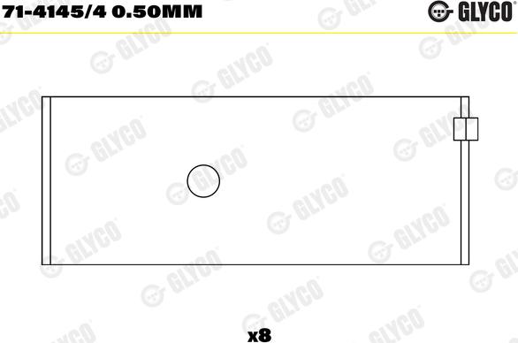 Glyco 71-4145/4 0.50mm - шатуни підшипник autocars.com.ua