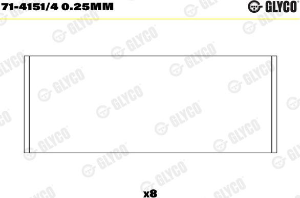 Glyco 71-4151/4 0.25mm - Шатунный подшипник avtokuzovplus.com.ua