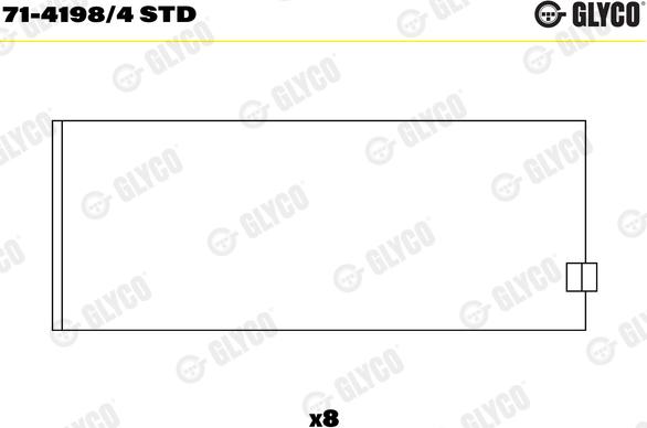 Glyco 71-4198/4 STD - шатуни підшипник autocars.com.ua