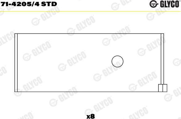 Glyco 71-4205/4 STD - шатуни підшипник autocars.com.ua