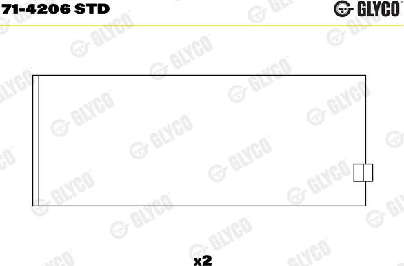 Glyco 71-4206 STD - шатуни підшипник autocars.com.ua